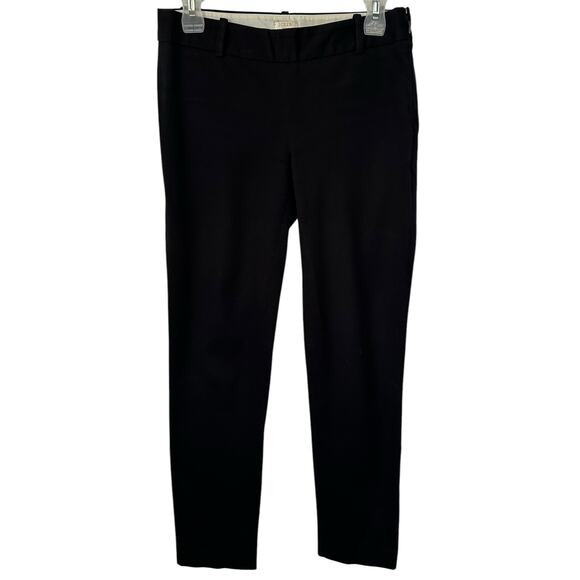 J. Crew Winnie Pant in Black Stretch Twill Cotton Low-Rise Ankle Size 0 - Picture 4 of 11